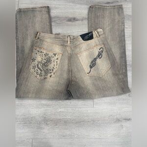 Ed Hardy Men's Graphic Print denim Jeans sz 38x30